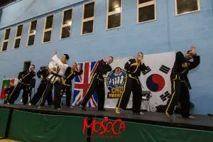 Mark Lloyd On Stage with Grand Master Kwang Jo Choi during seminar Mark Lloyd On Stage with Grand Master Kwang Jo Choi during seminar
